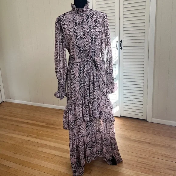 Misa Los Angeles Valentina Dress Pink Snakeskin - Picture 4 of 4